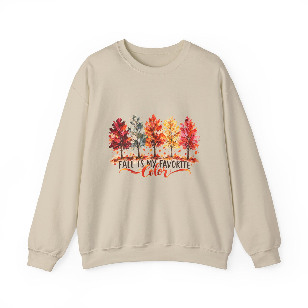 Fall Is My Favorite Color Sweatshirt | Autumn Trees Graphic