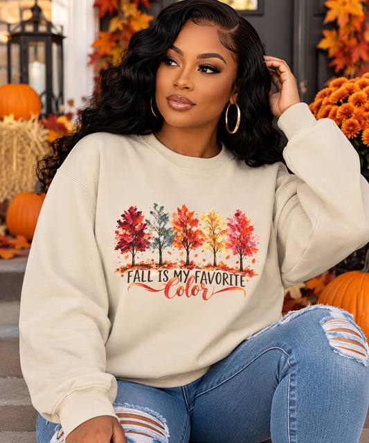 Fall Is My Favorite Color sweatshirt | Autumn Trees Crewneck